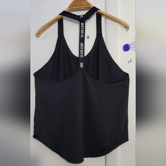 Women’s Nike Elastika black training tank top T Back Size Large - Picture 3 of 3